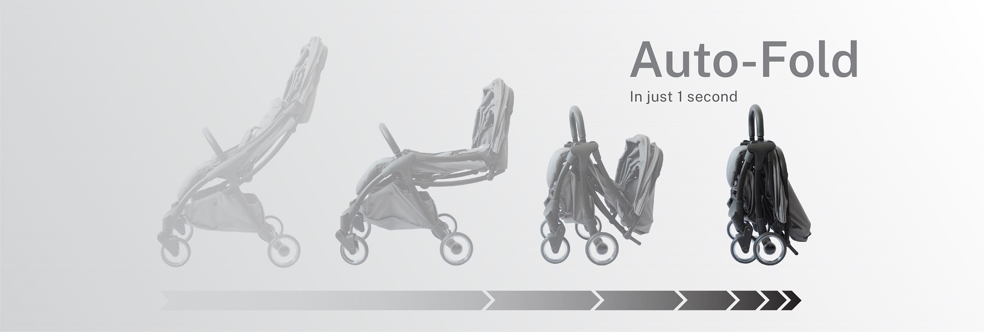 Auto store fold stroller